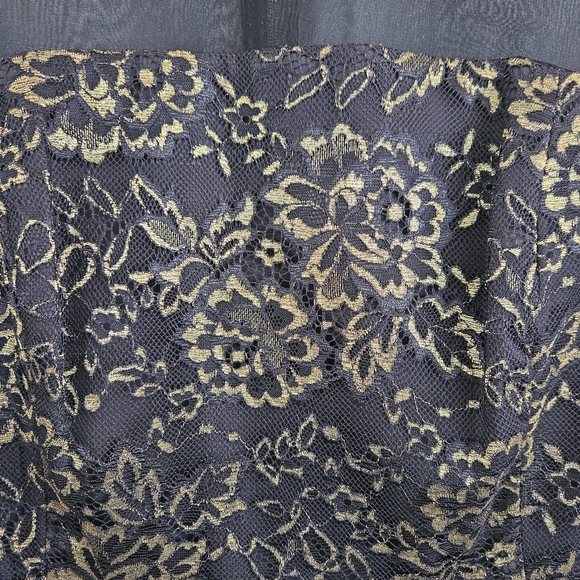 Diane Von Furstenberg Black Gold Nisha Sleeveless Lace Sheath Dress - Picture 3 of 12